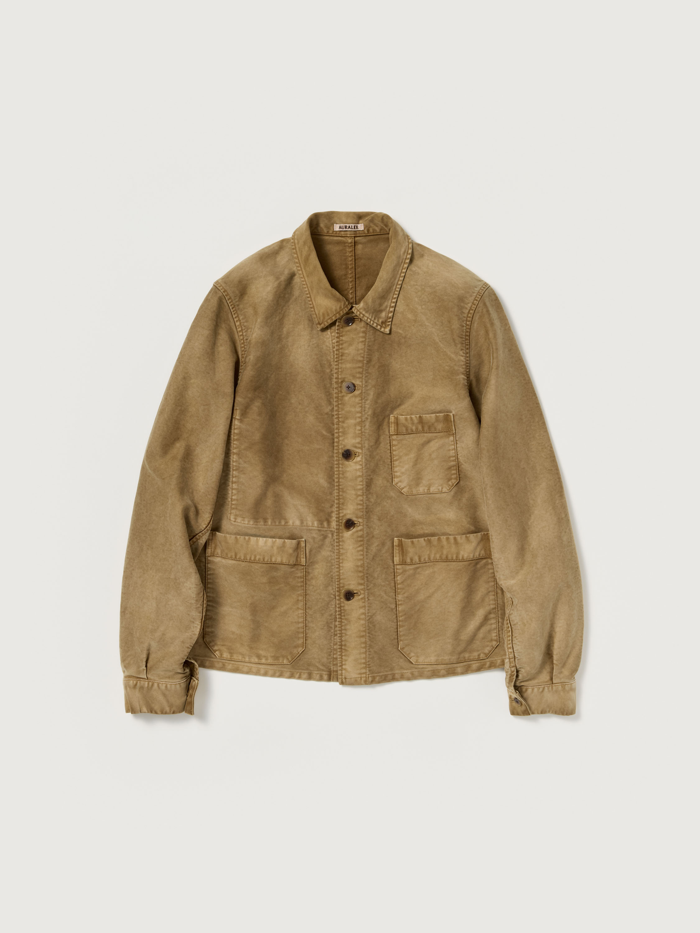 GARMENT-DYED ORGANIC COTTON HEAVY MOLESKIN COVERALL 詳細画像 FADED BROWN 1