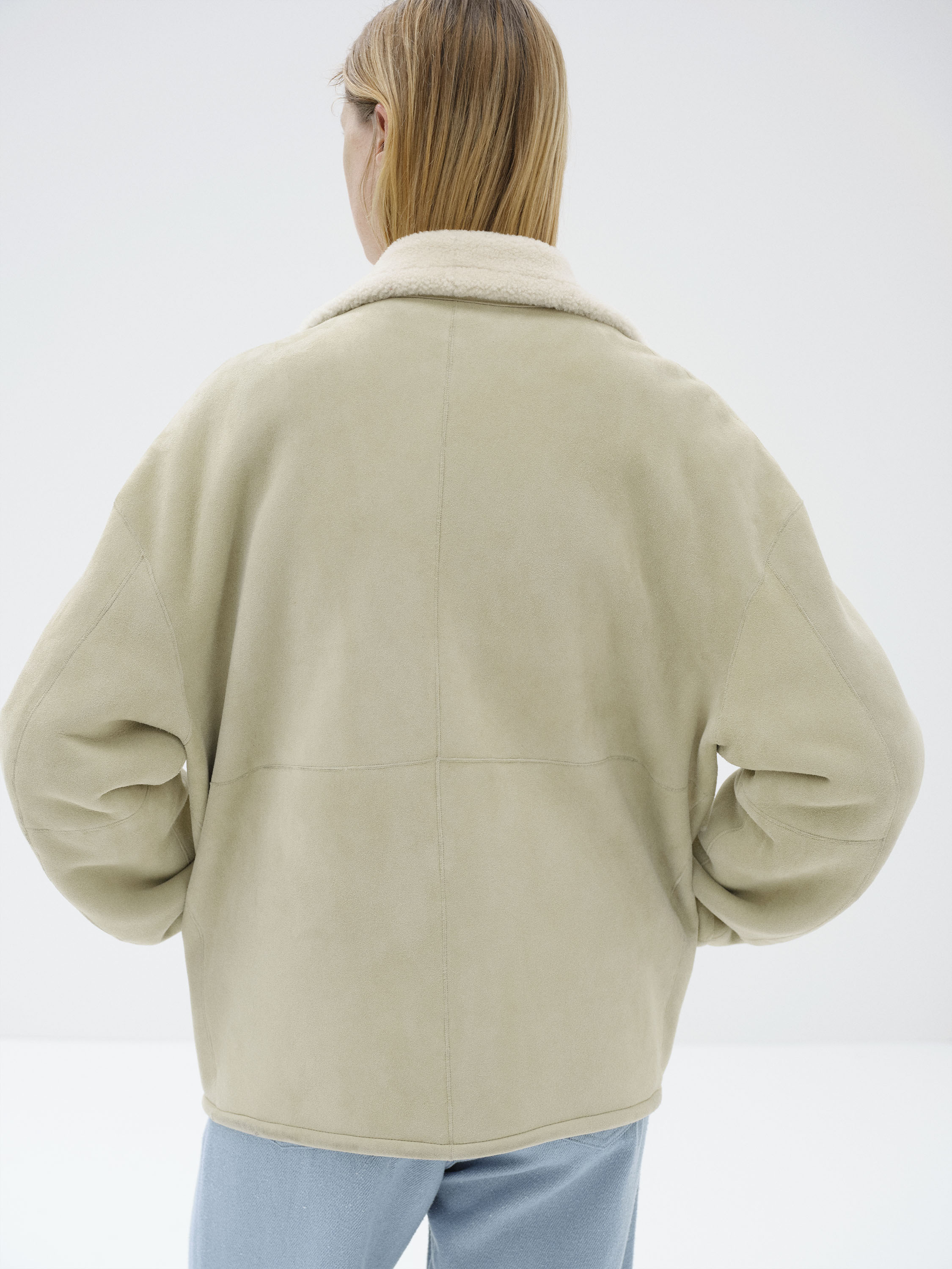 MERINO MOUTON ZIP BLOUSON 詳細画像 IVORY LIME 5