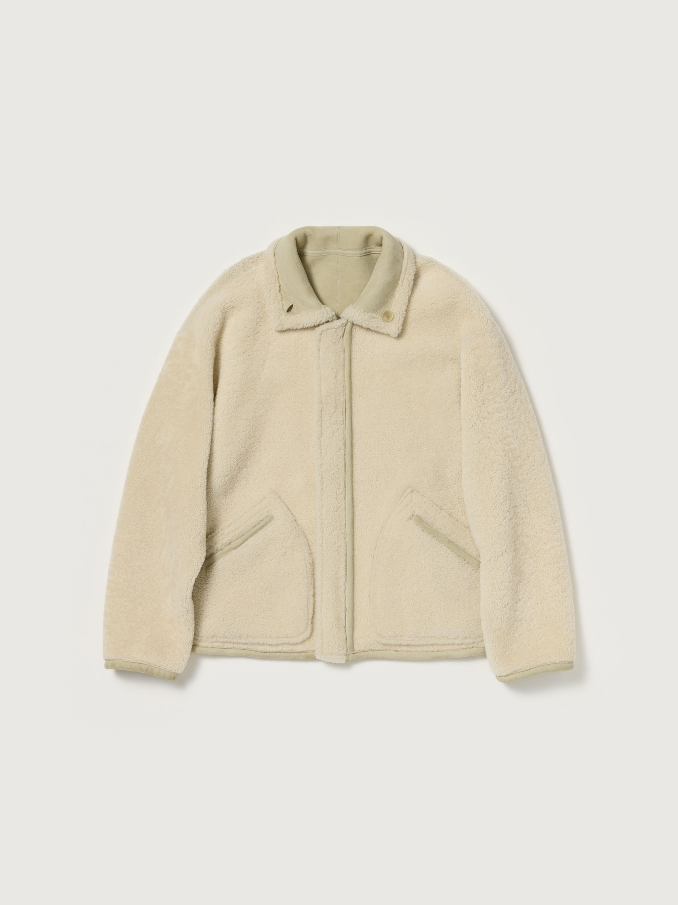 MERINO MOUTON ZIP BLOUSON 詳細画像 IVORY LIME 9