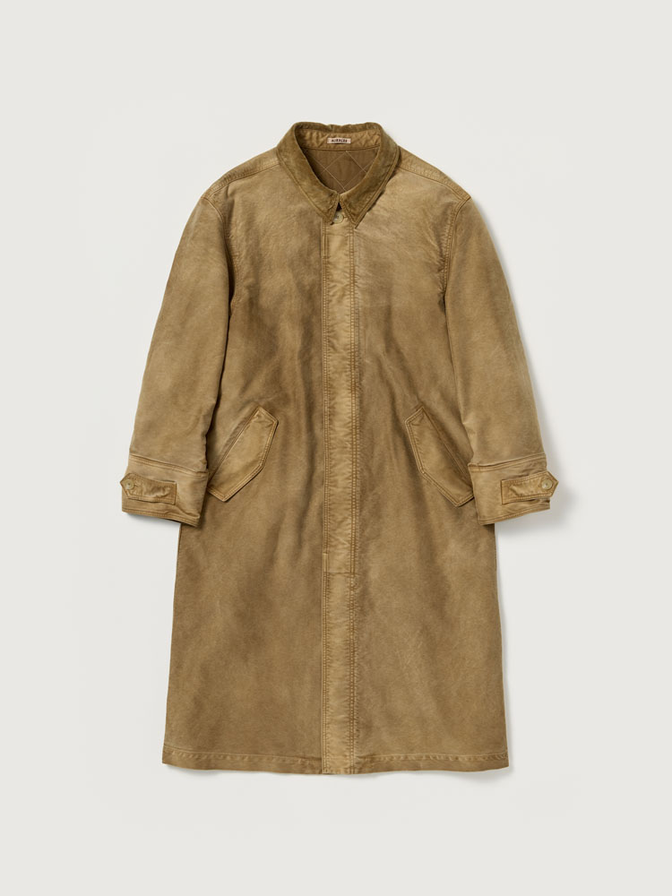 GARMENT-DYED ORGANIC COTTON HEAVY MOLESKIN COAT