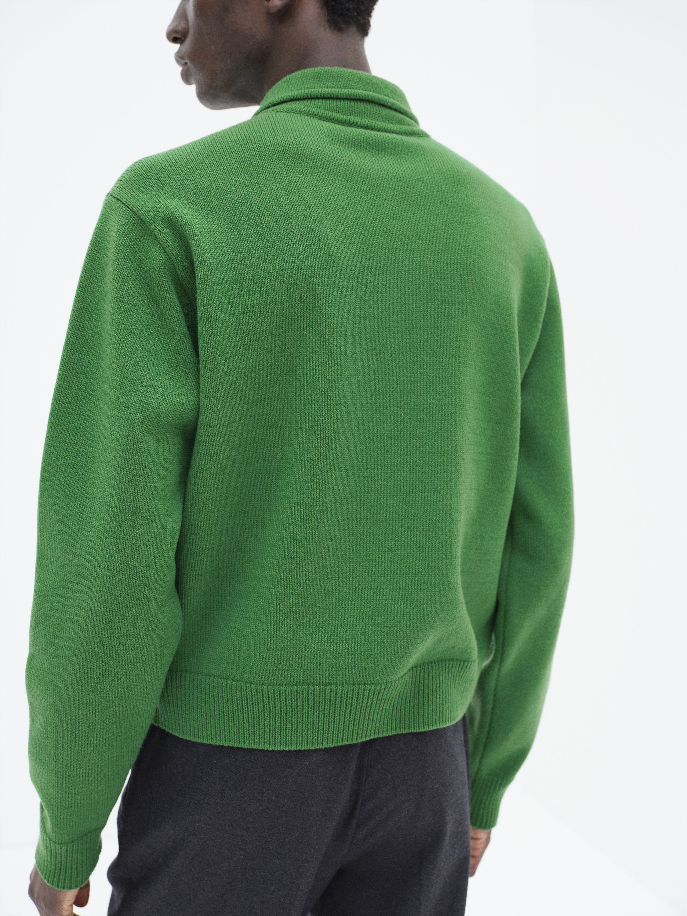 SUPER FINE WOOL KNIT SHIRT CARDIGAN 詳細画像 GREEN 4