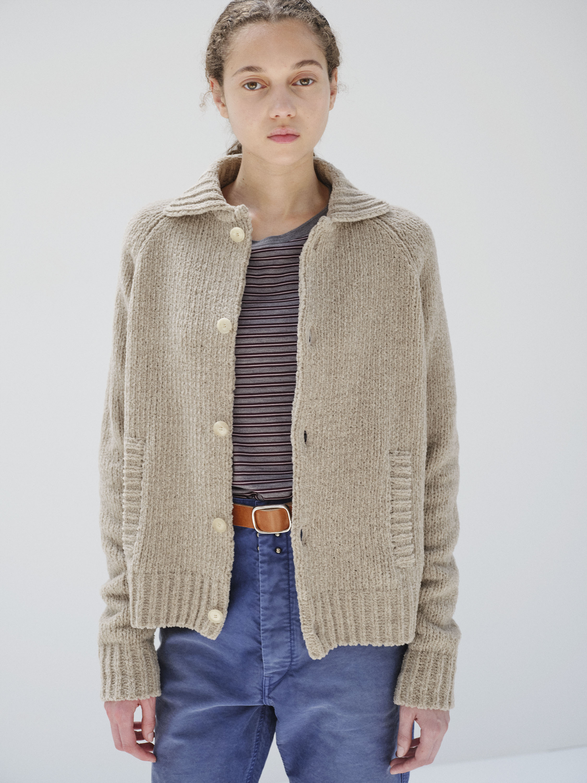 CASHMERE CHENILLE KNIT CARDIGAN 詳細画像 BEIGE 1