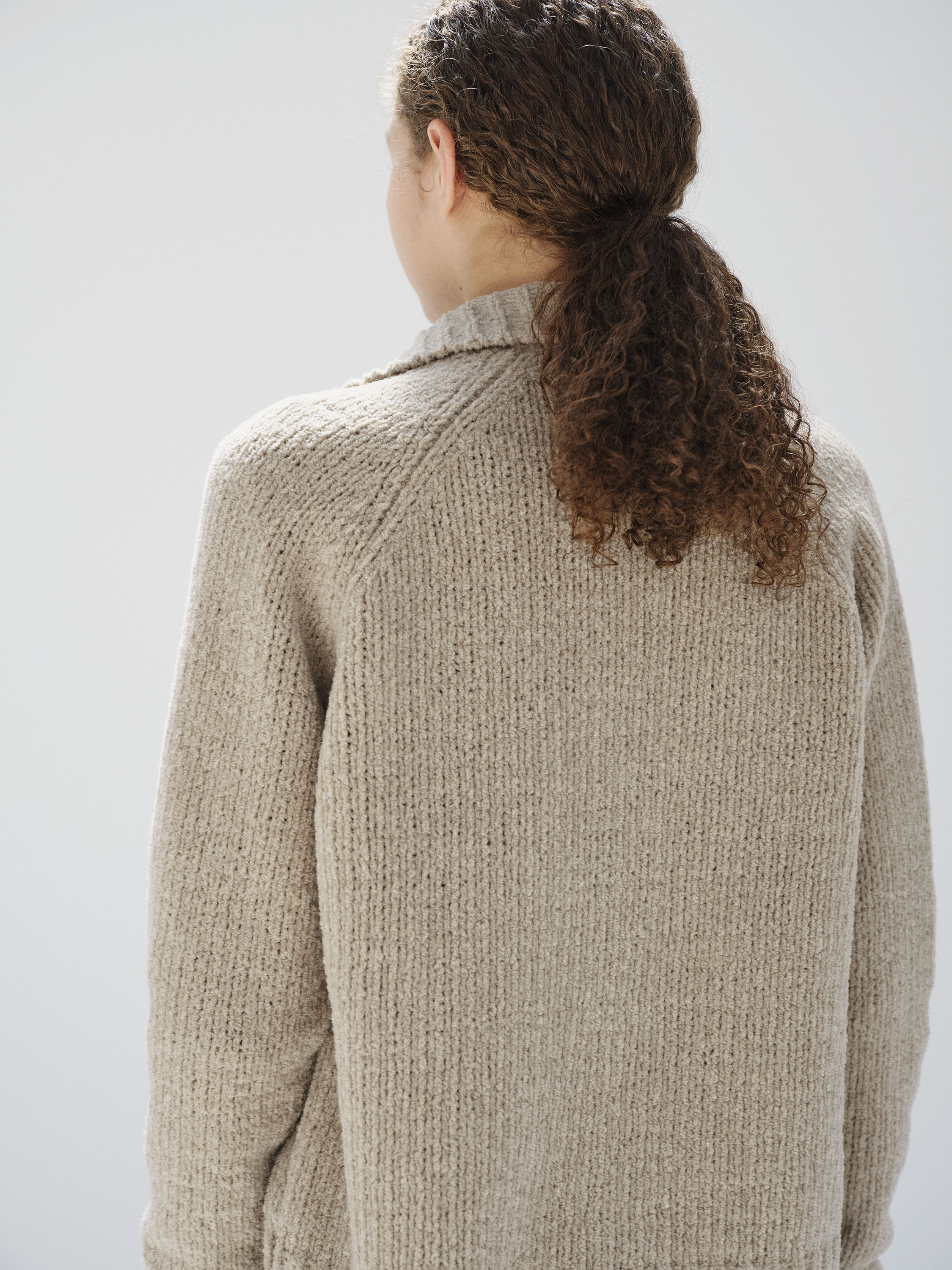 CASHMERE CHENILLE KNIT CARDIGAN 詳細画像 BEIGE 4