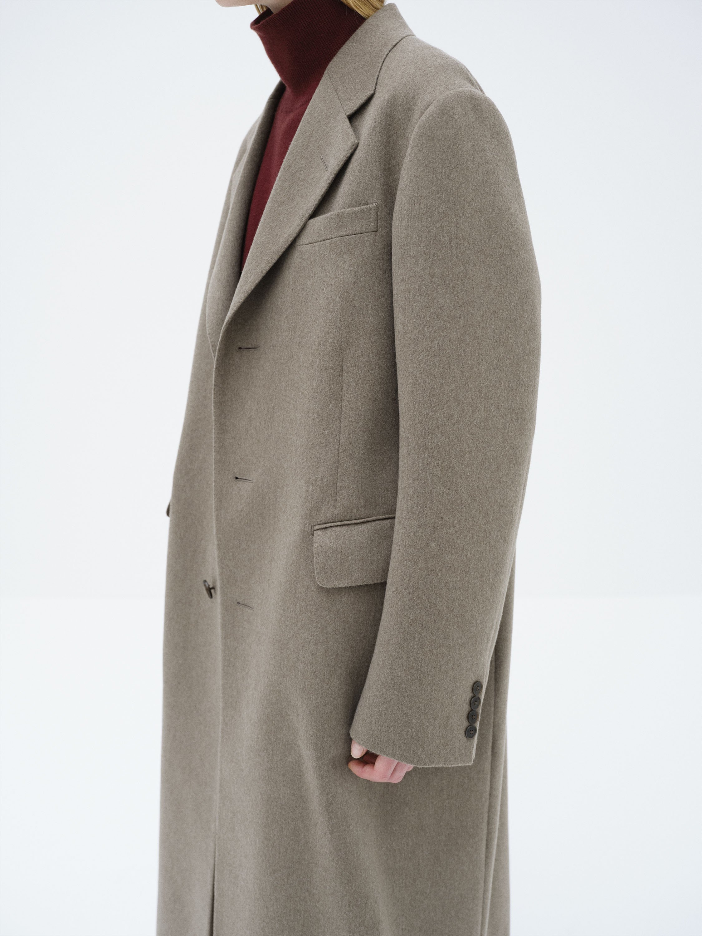 CASHMERE MOLESKIN LONG COAT 詳細画像 TOP BROWN BEIGE 2
