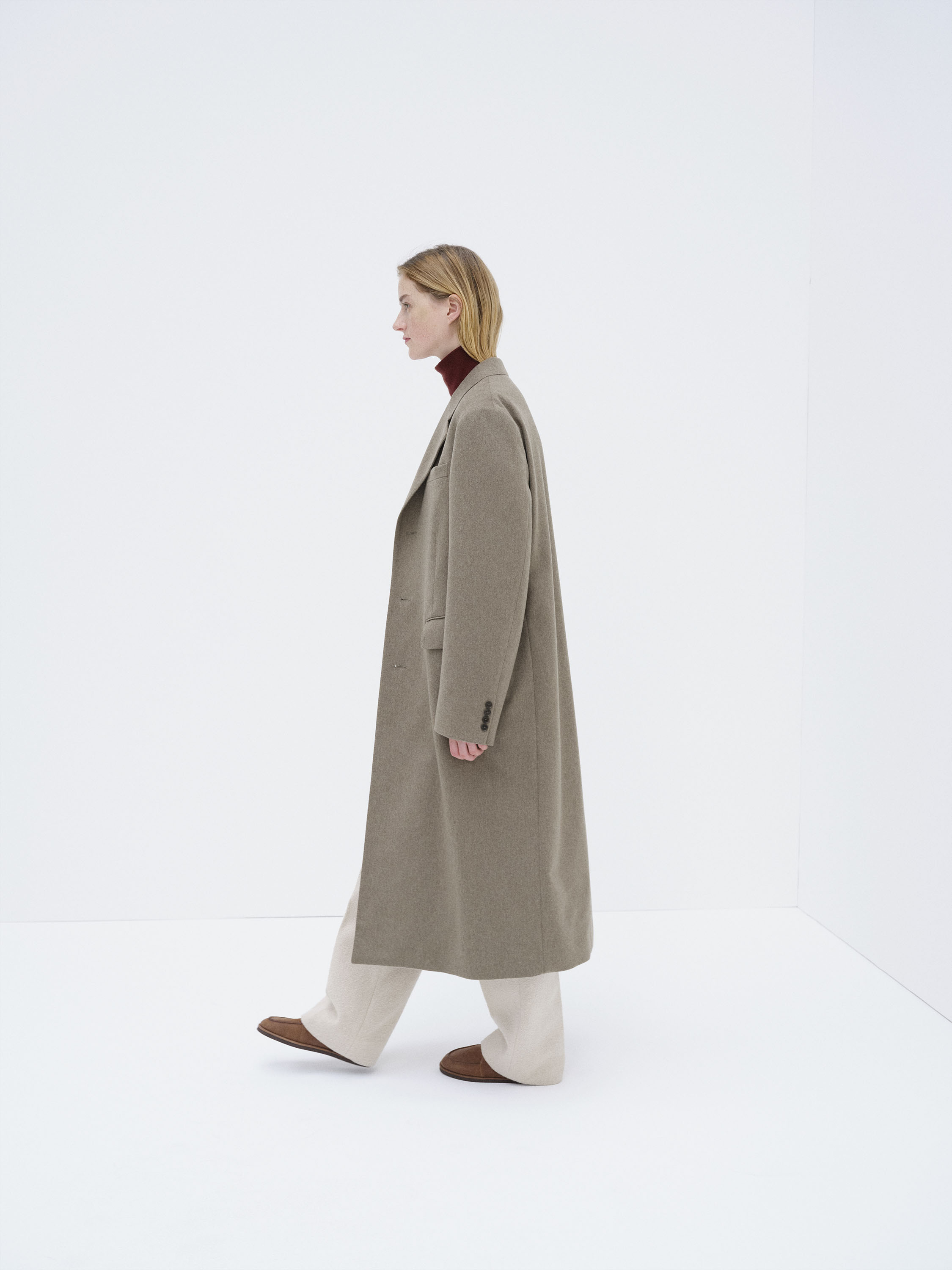 CASHMERE MOLESKIN LONG COAT 詳細画像 TOP BROWN BEIGE 4