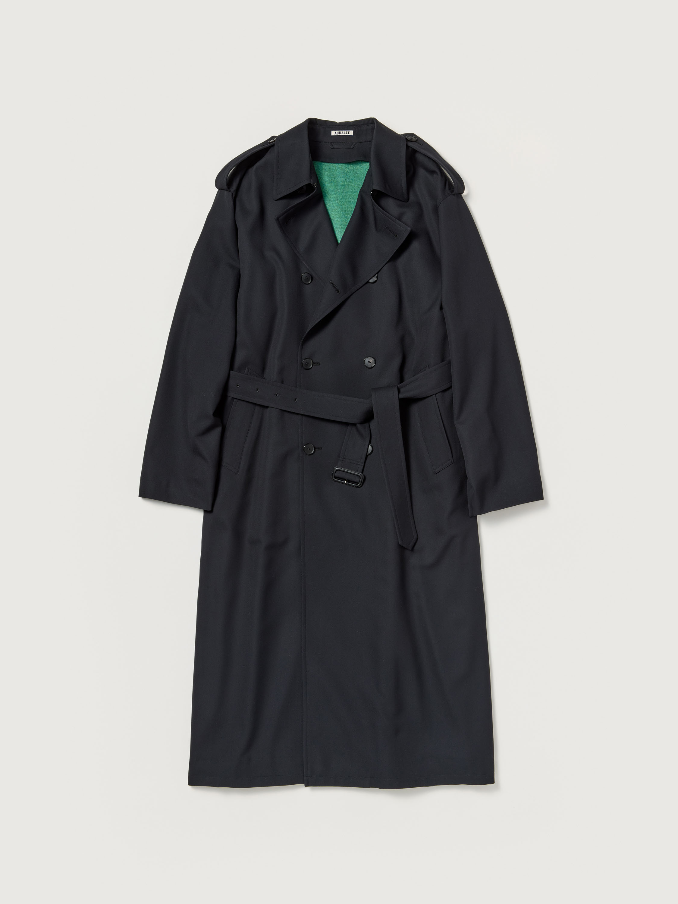 ULTRA FINE WOOL TRENCH COAT WITH DETACHABLE LINER 詳細画像 DARK NAVY &times; MIX GREEN 7