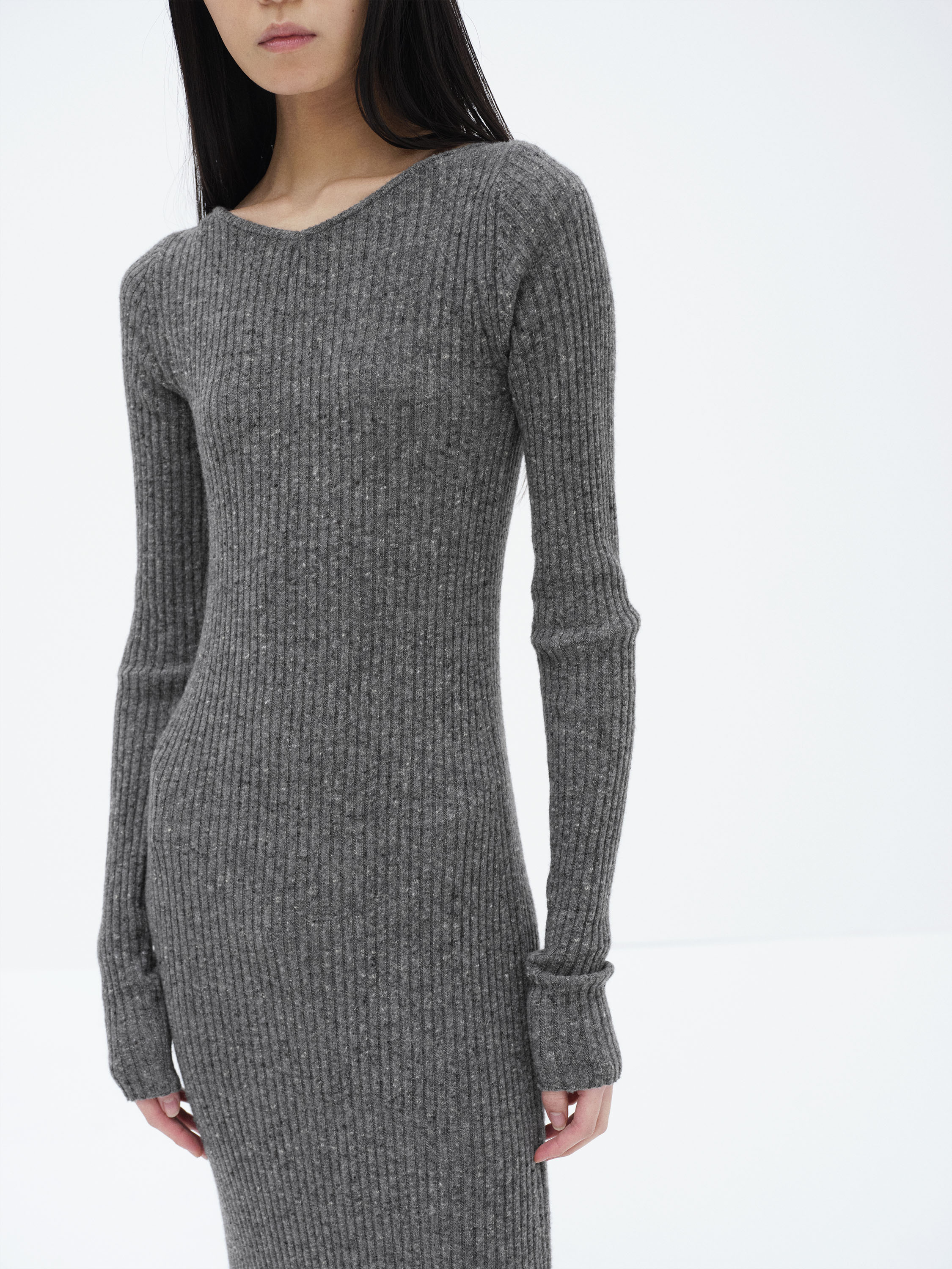 CASHMERE NEP KNIT DRESS 詳細画像 MIX GRAY 3