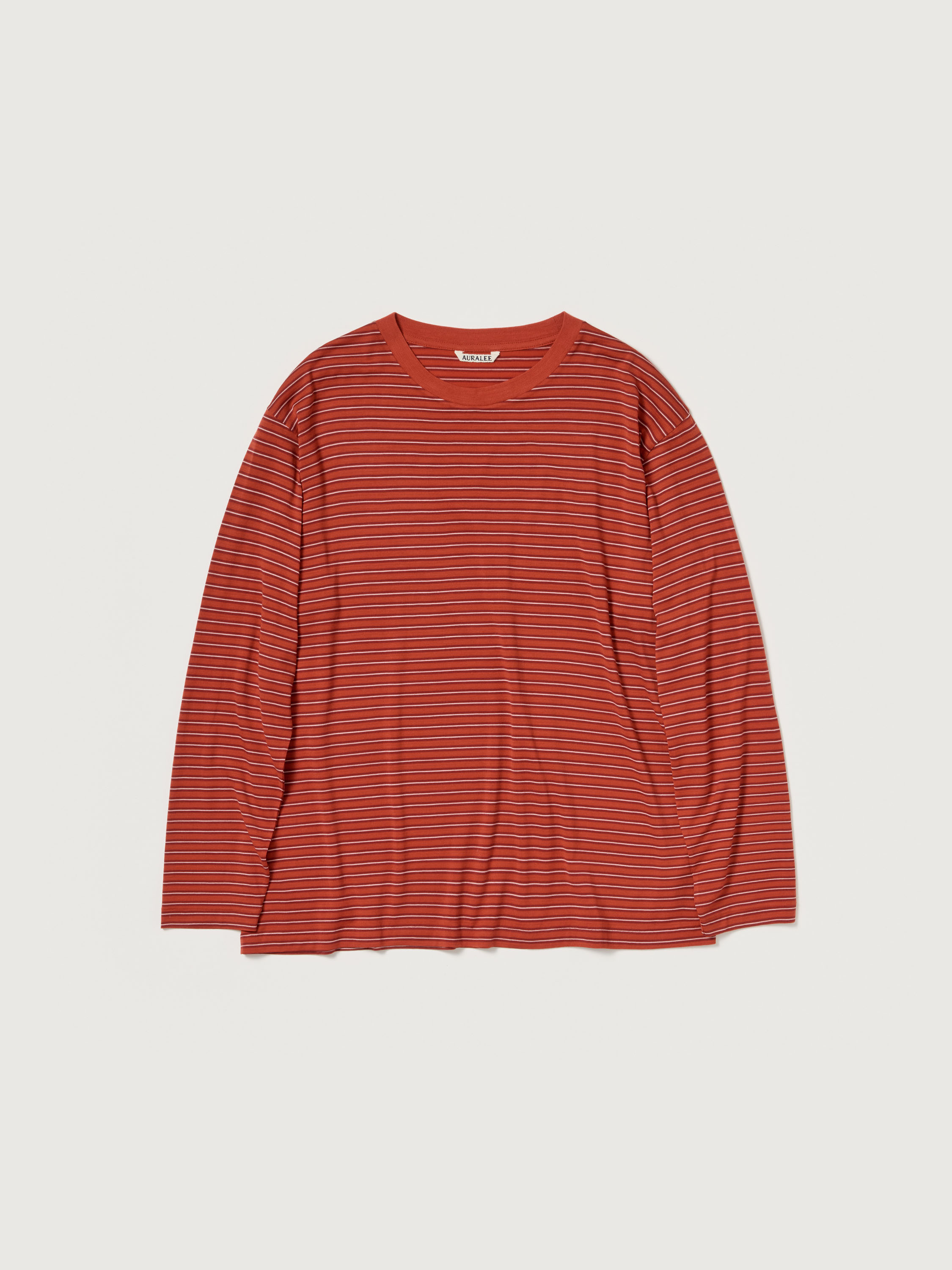SOFT SMOOTH WOOL STRIPE JERSEY L/S TEE 詳細画像 RED STRIPE 3