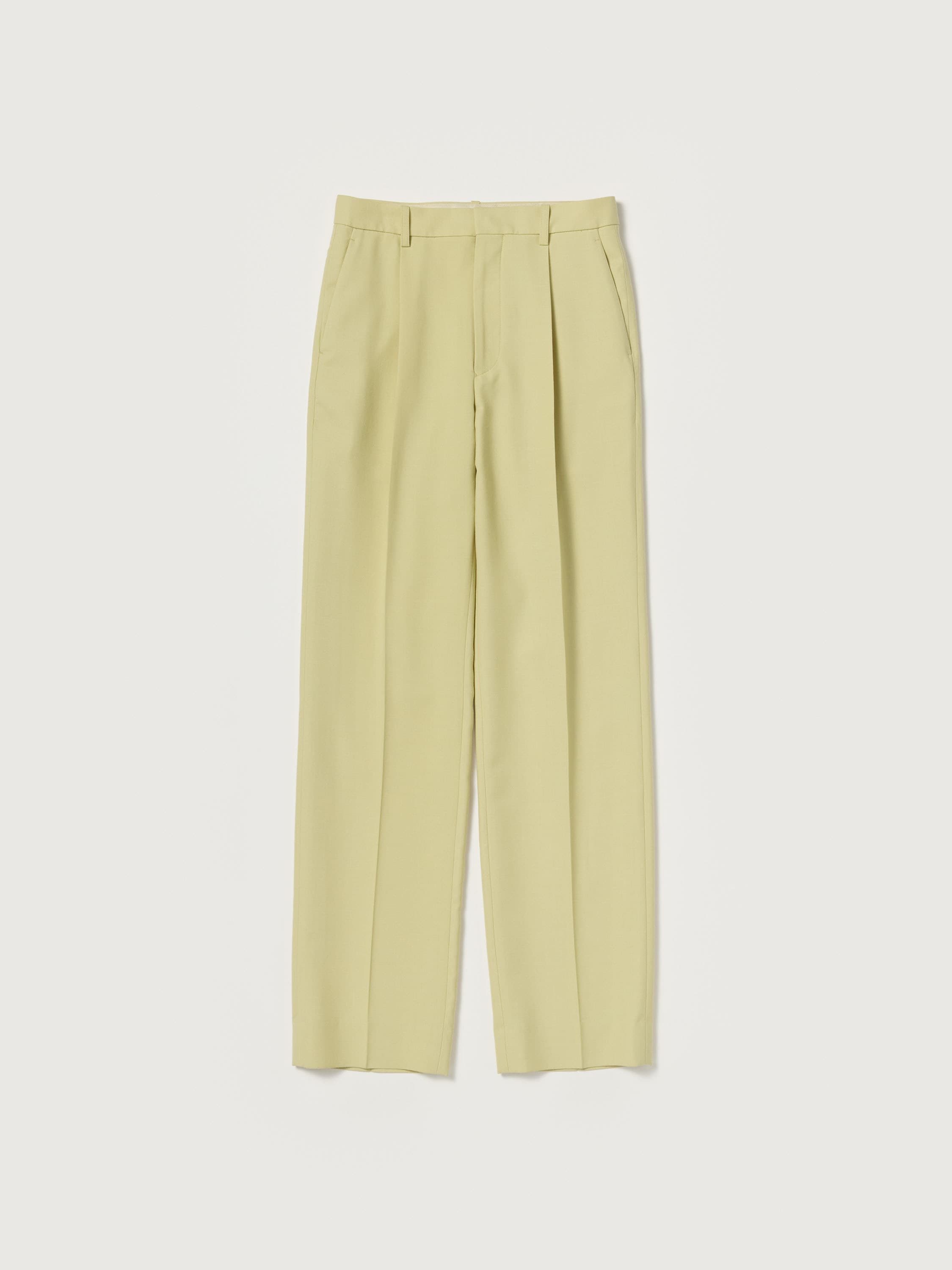 TENSE WOOL DOUBLE CLOTH SLACKS 詳細画像 LIME BEIGE 6