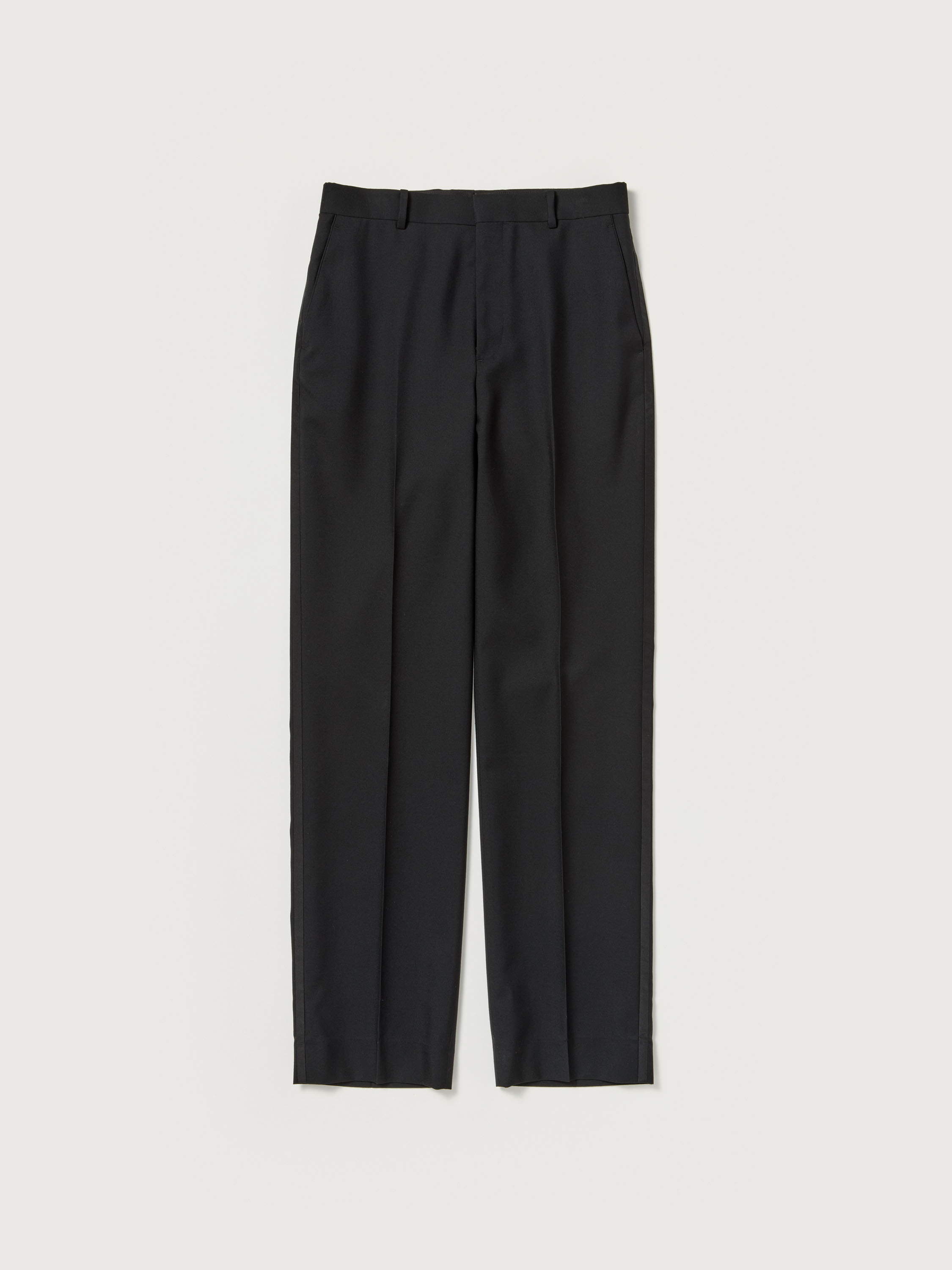 HIGH-DENSITY WOOL WORSTED SLACKS 詳細画像 BLACK 6