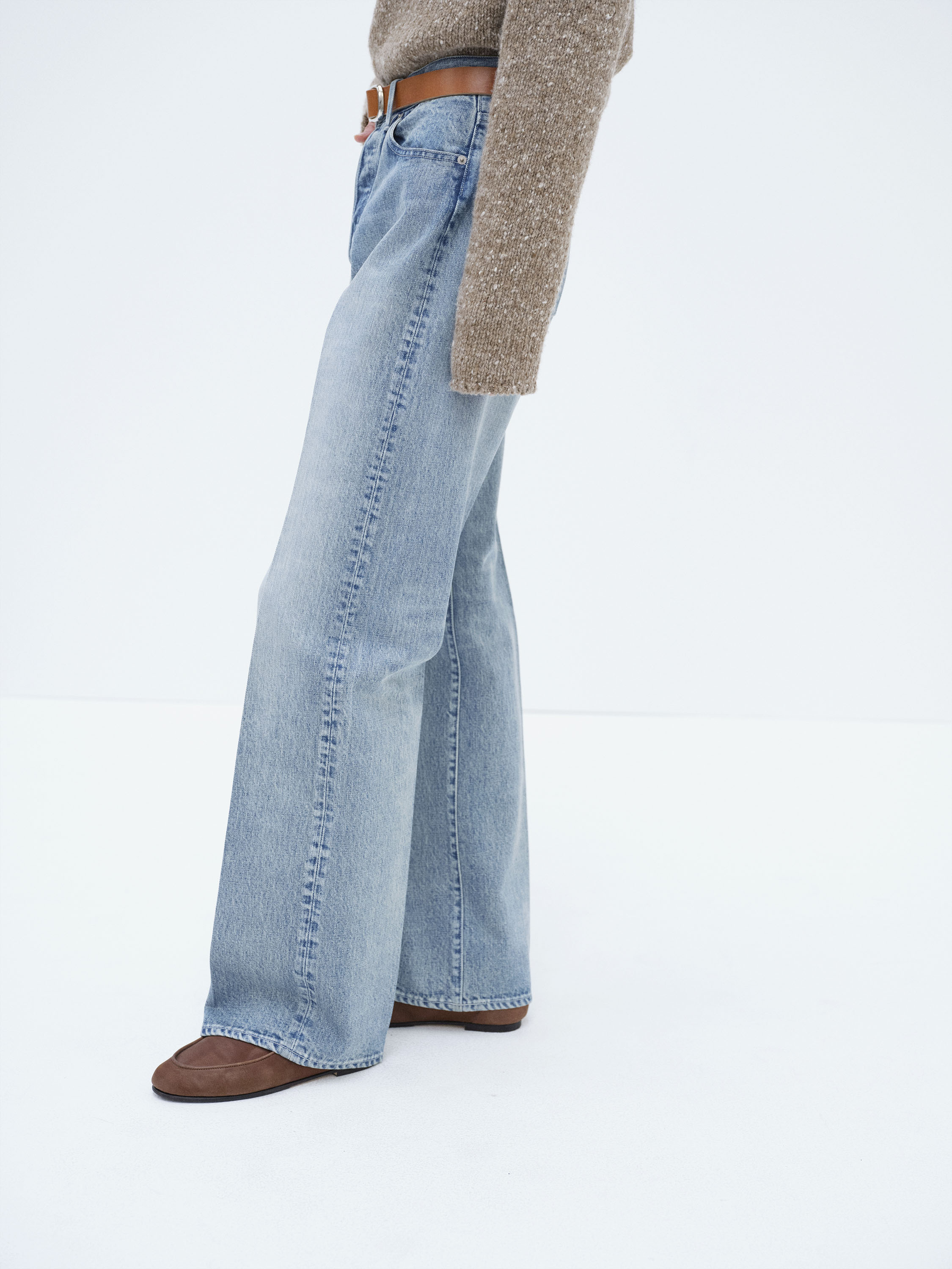 FADED HEAVY DENIM CENTER-PLEATED PANTS 詳細画像 FADED INDIGO 3