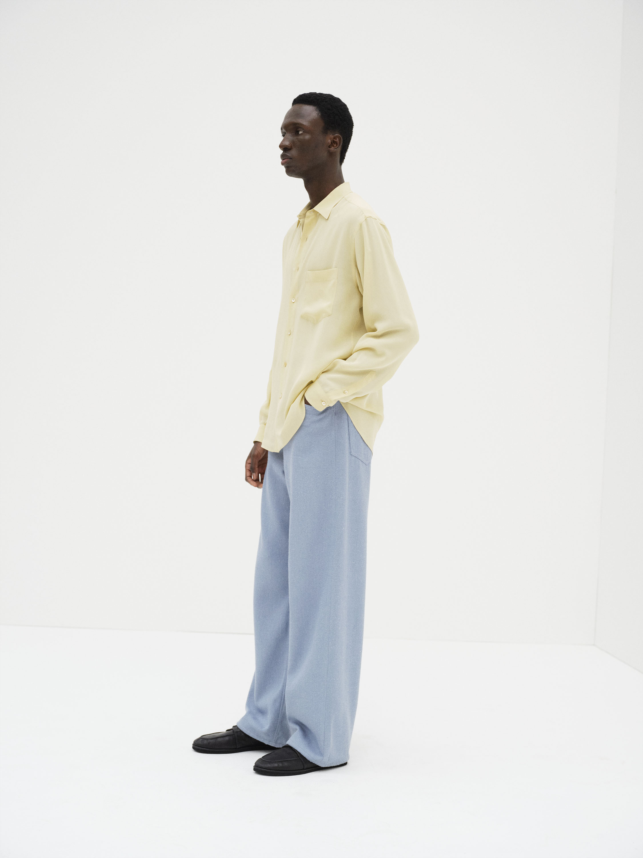 AIRY SILK GEORGETTE SHIRT 詳細画像 LIGHT YELLOW 2