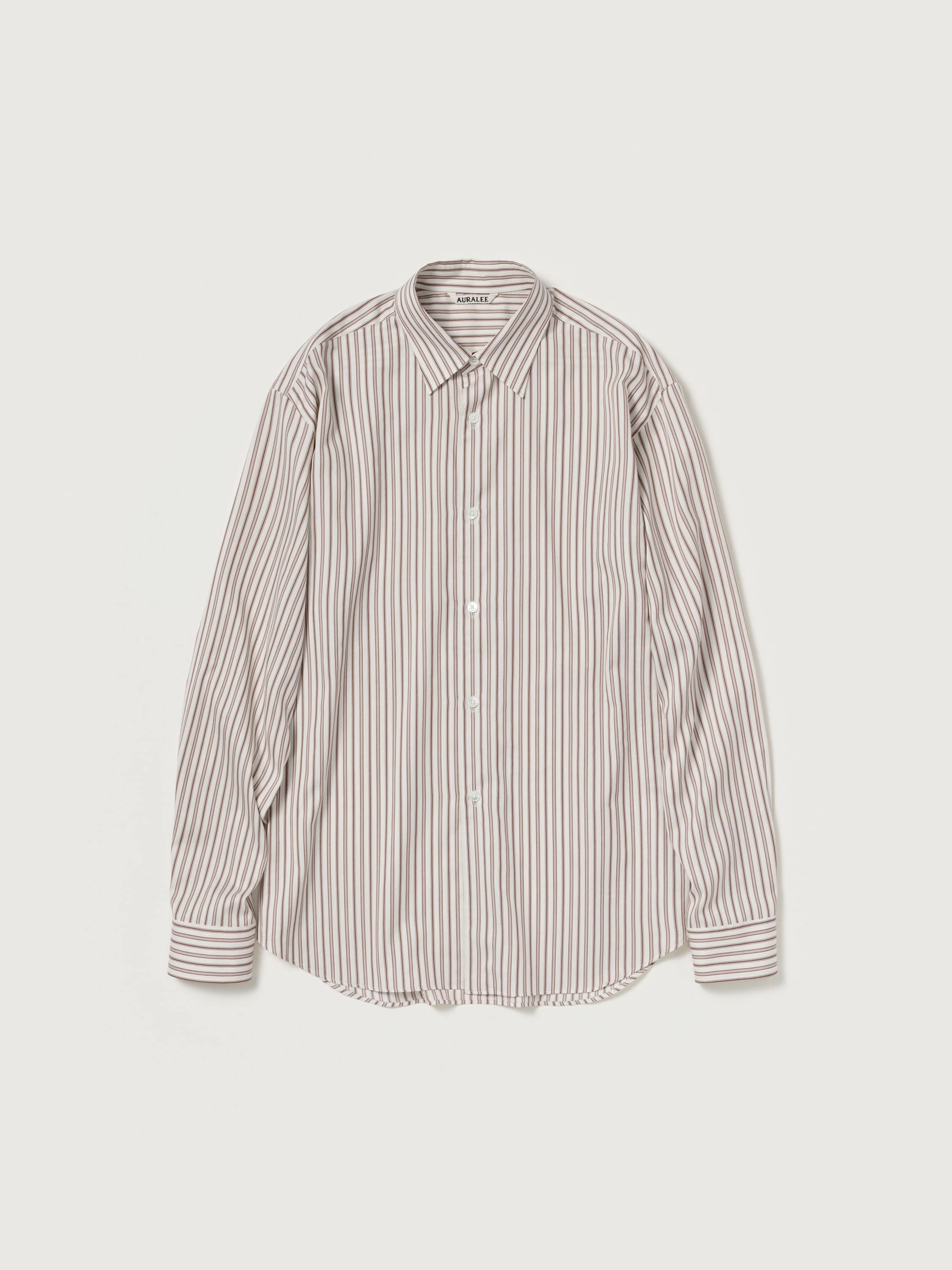 COTTON SILK STRIPE SHIRT 詳細画像 RED BROWN STRIPE 6
