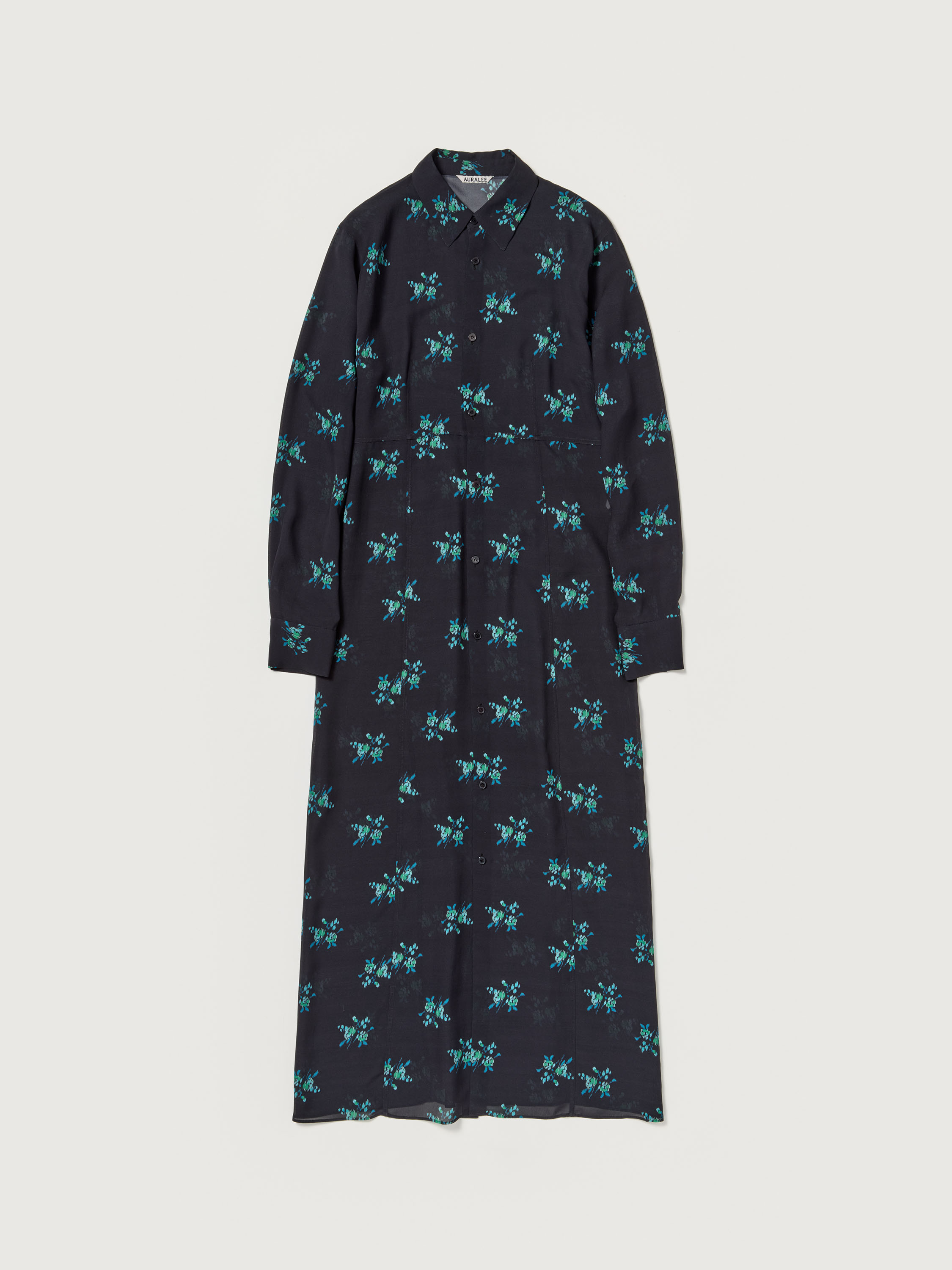 PRINTED AIRY SILK GEORGETTE DRESS 詳細画像 INK BLACK 1