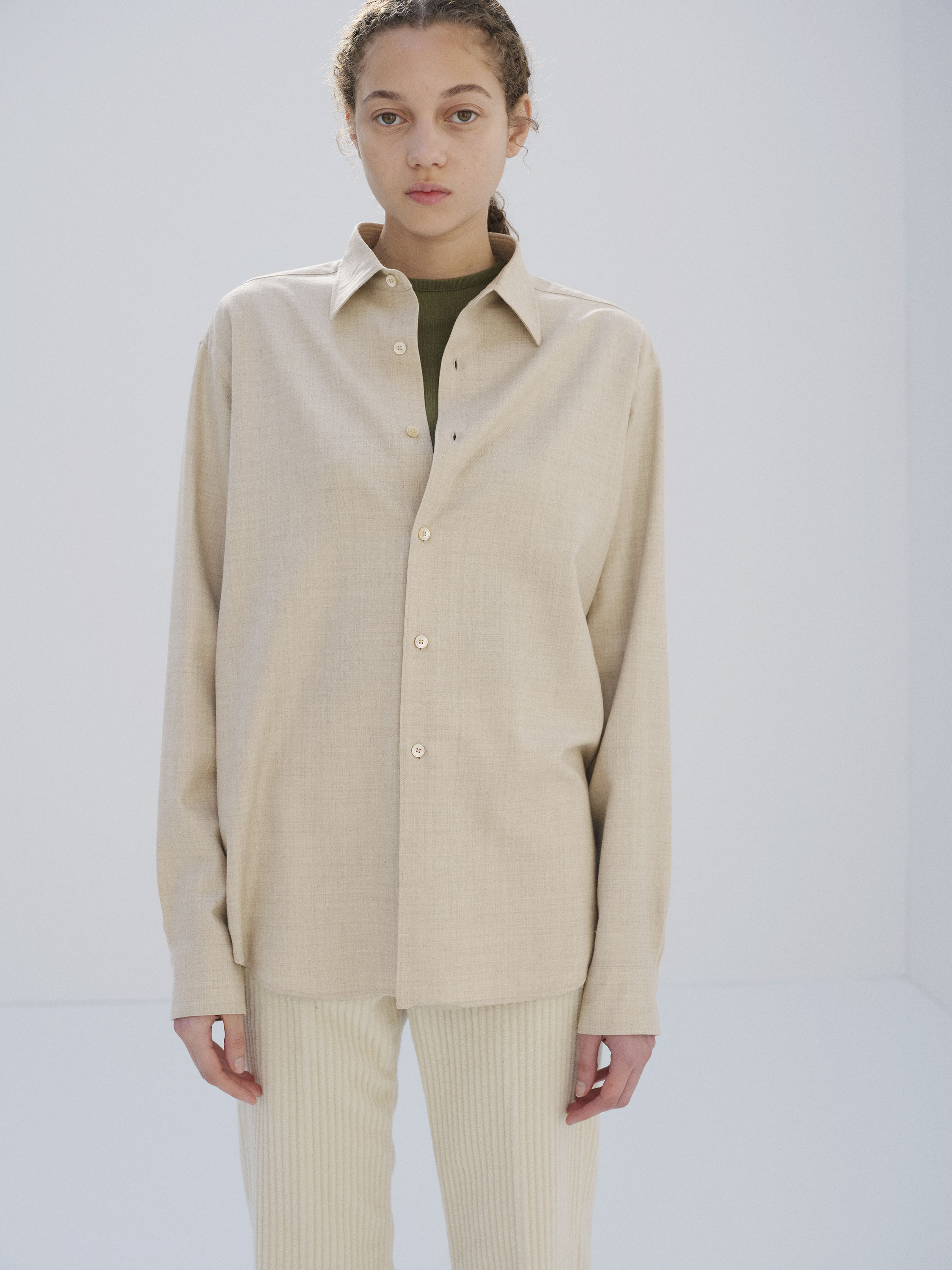 SUPER LIGHT WOOL SHIRT 詳細画像 TOP BEIGE 1