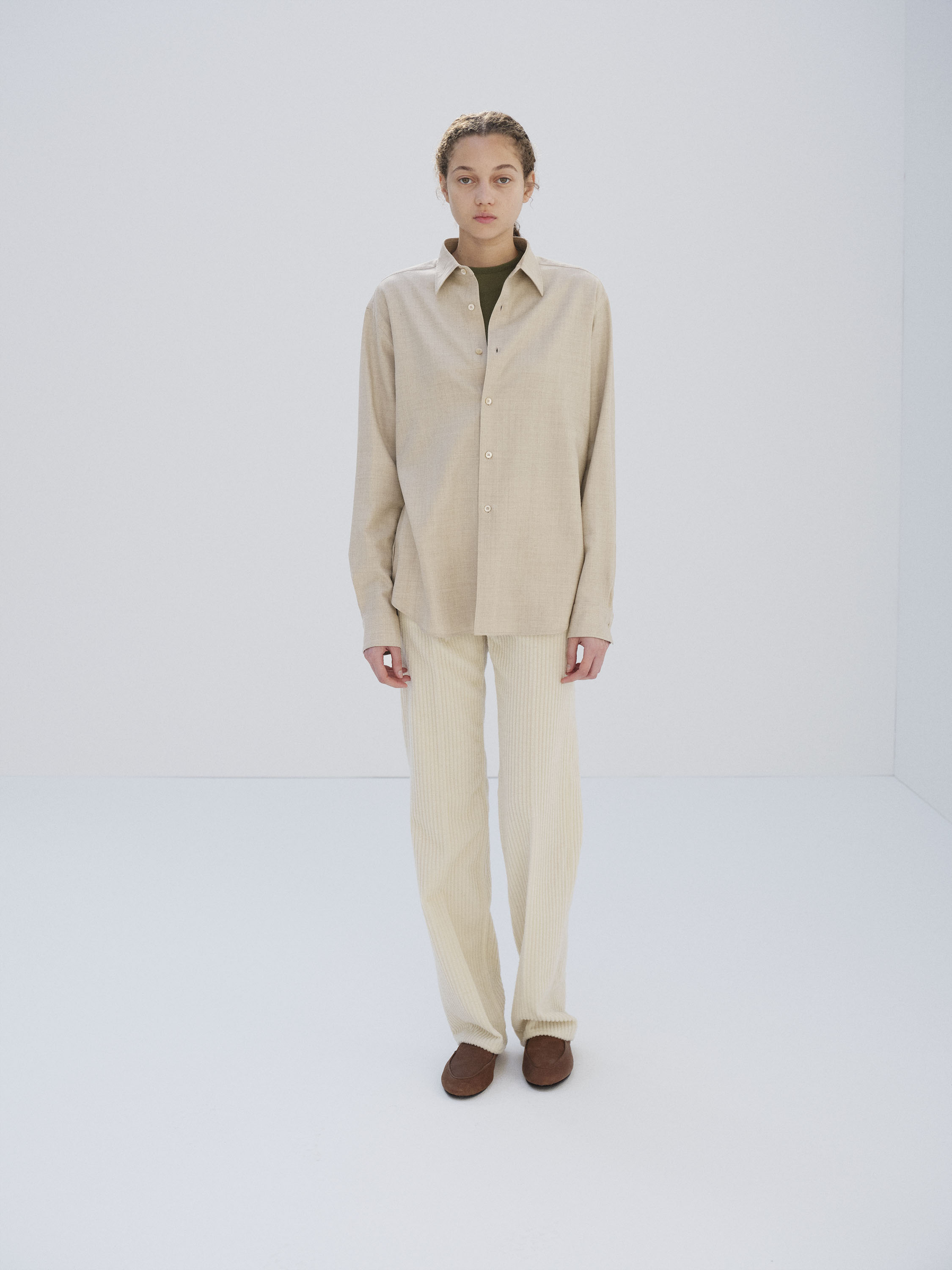 SUPER LIGHT WOOL SHIRT 詳細画像 TOP BEIGE 3