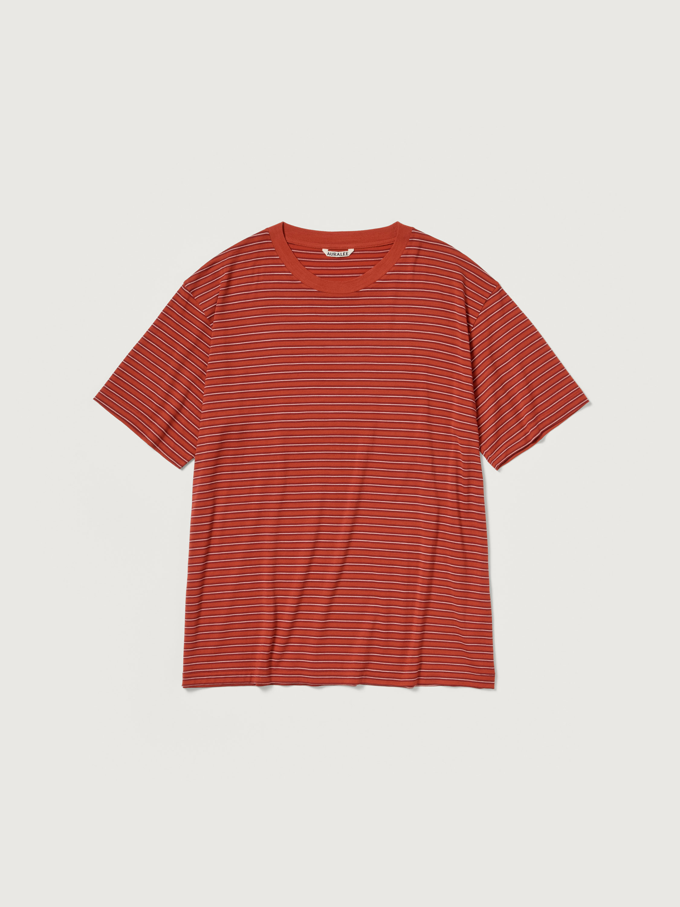SOFT SMOOTH WOOL STRIPE JERSEY TEE 詳細画像 RED STRIPE 1