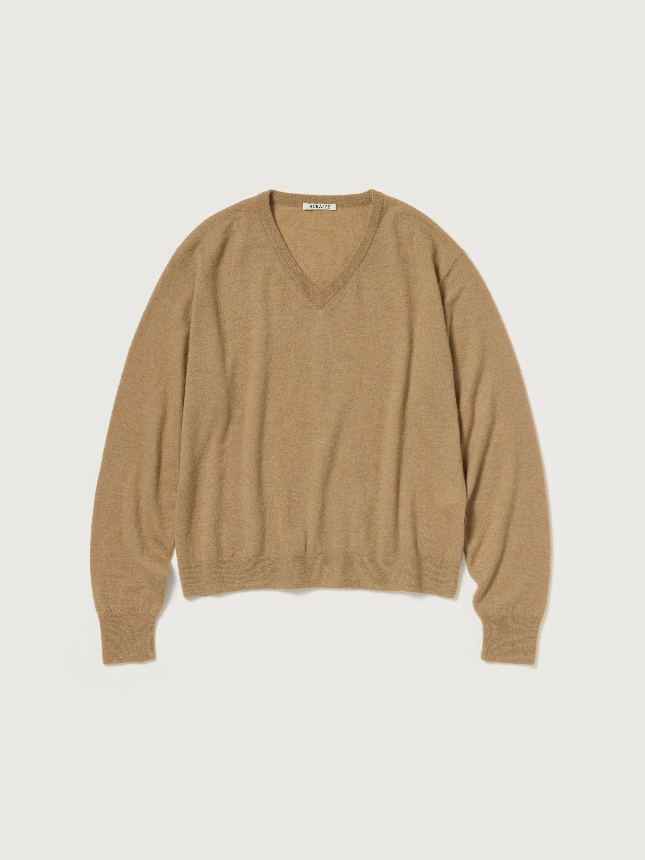 HIGH GAUGE SOFT CASHMERE KNIT V-NECK P/O 詳細画像 LIGHT BROWN 1