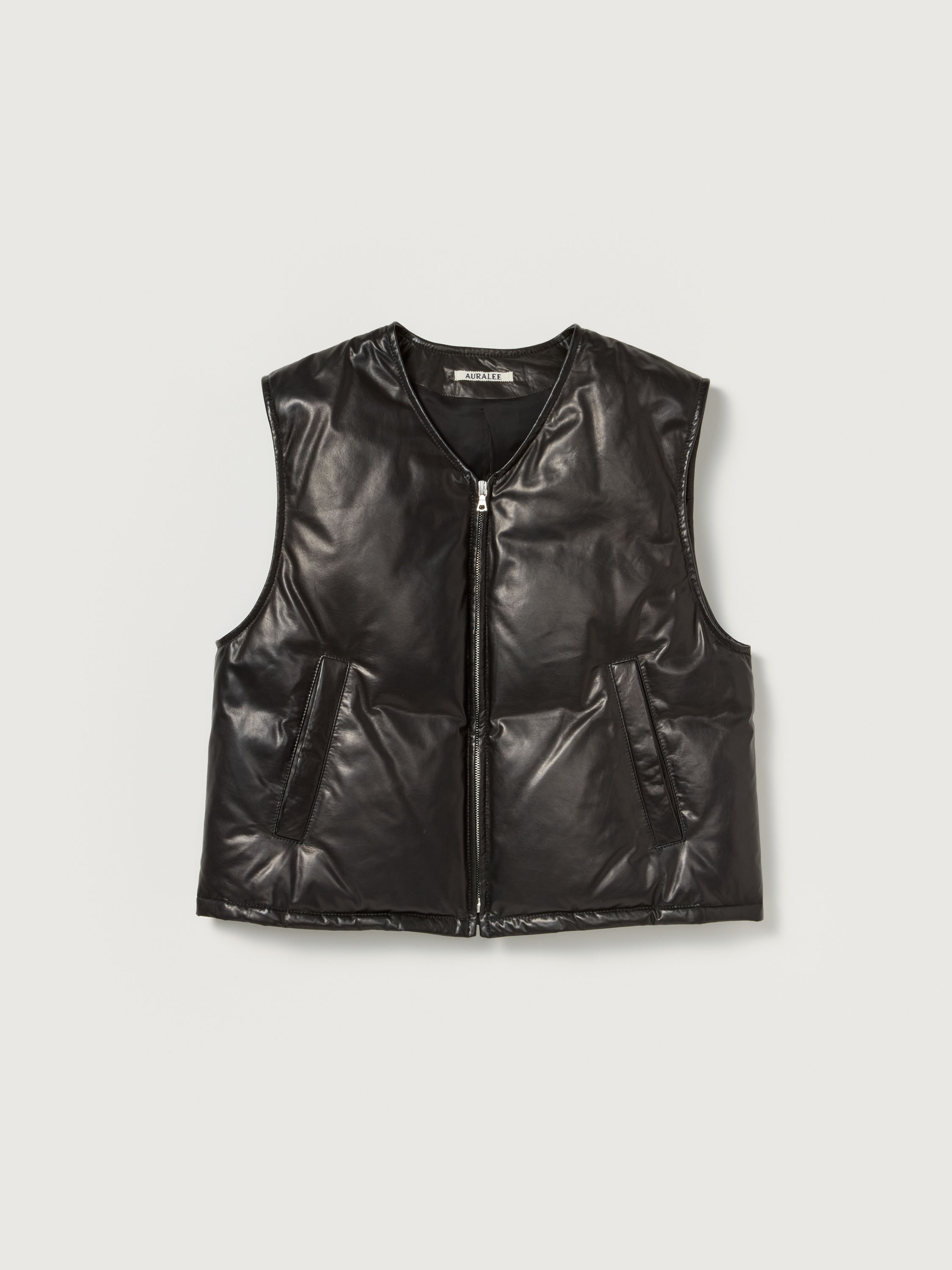 FINE CALF LEATHER DOWN VEST 詳細画像 BLACK 1