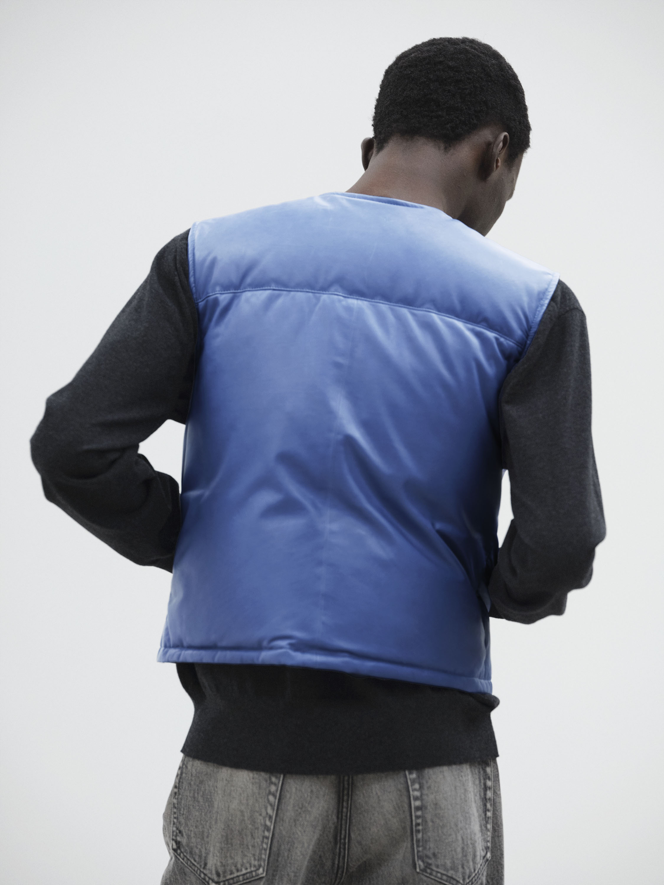 FINE CALF LEATHER DOWN VEST 詳細画像 ROYAL BLUE 4